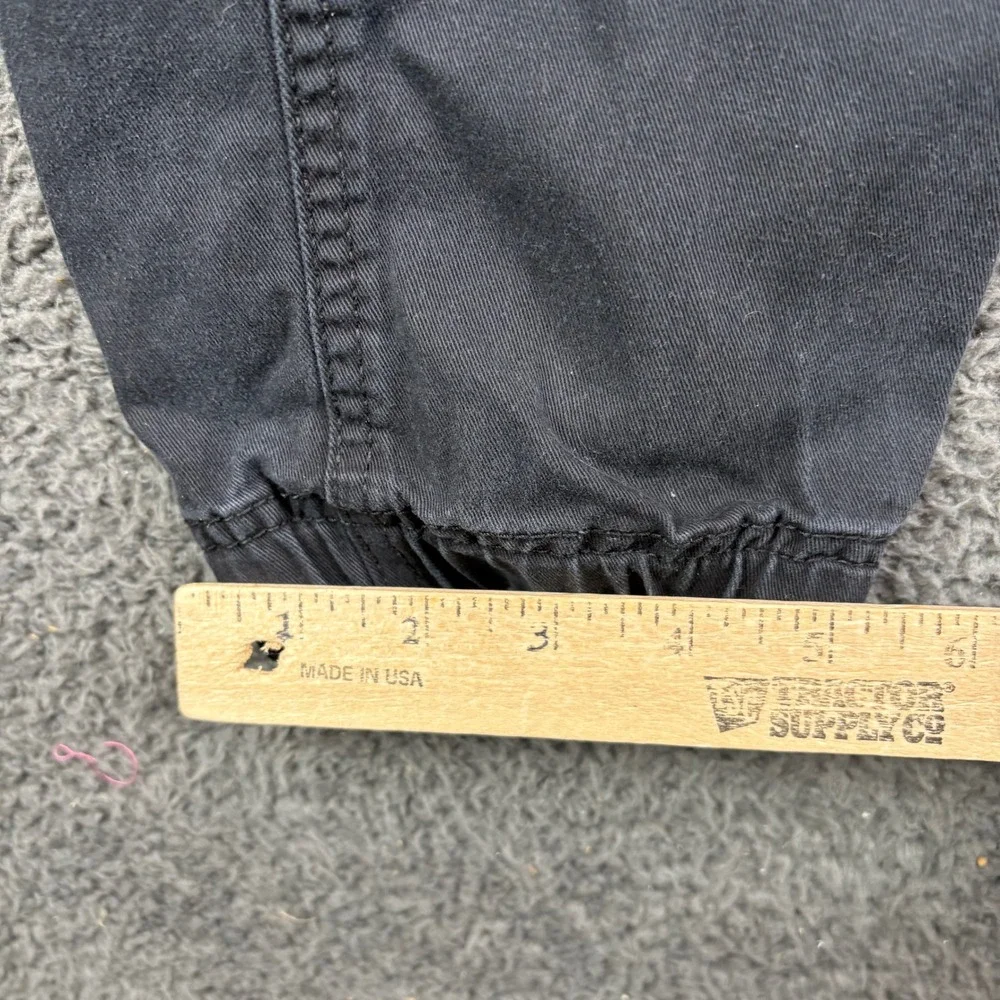 Aeropostale Mens Cargo Jogger‎ Pants Black Cotton Elastic Waist XS RN154379